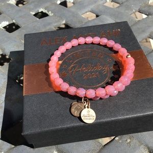 Alex And Ani pink beaded vintage energy bracelet